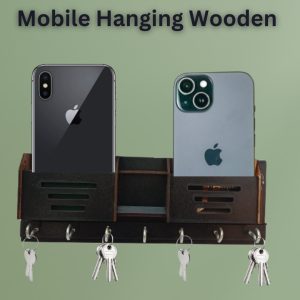 Mobile Hanging Wooden Holder keyChain in Pakistan