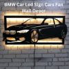 BMW Car Led Sign Cars Fan Wall Deocr in Pakistan