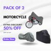 Double Power Pack of 2 Motorcycle Bike Cover in Pakistan